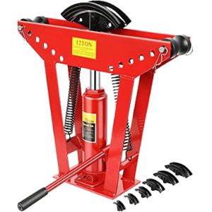 Pipe Bender you need this type of bender if you use a hydraulic bender that clamps on one end of the pipe it will stretch and break the aluminum pipe